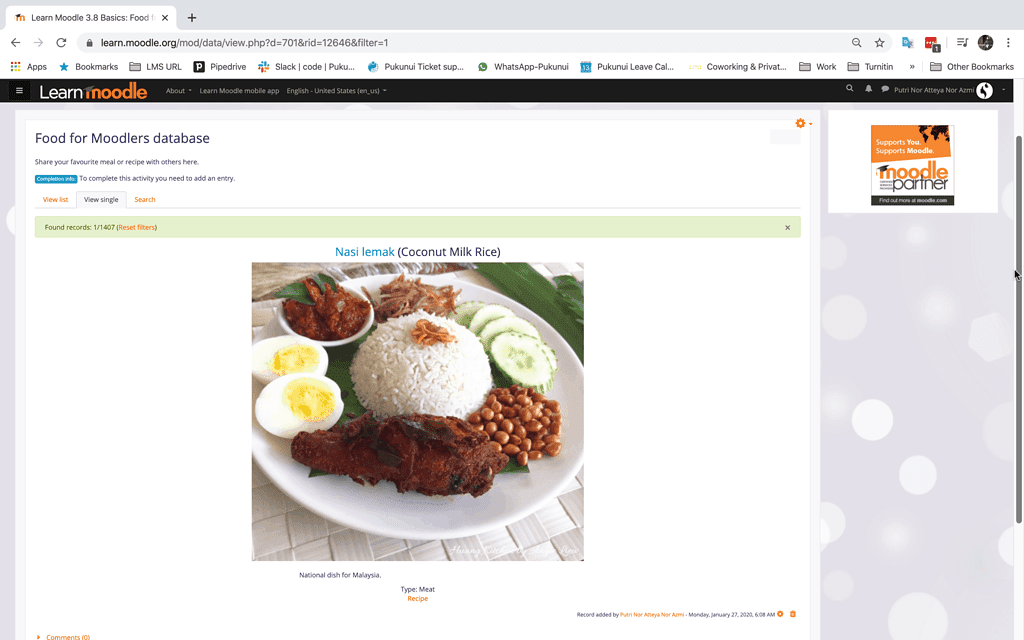 Yummy Nasi Lemak Malaysian national dish